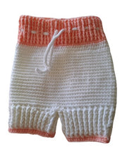 Load image into Gallery viewer, 6 to 9 months ~ Baby Girl Orange/White Handmade Crochet Set (#10)