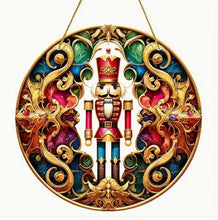 Load image into Gallery viewer, Christmas Stained-Glass Look Suncatchers Round 20cm