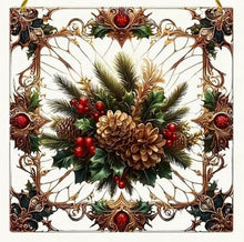 Load image into Gallery viewer, Christmas Stained-Glass Look Suncatchers Square 20cm