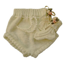 Load image into Gallery viewer, 0 to 3 months ~ Baby Girl Yellow Handmade Knitted Set (#14)