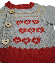 Load image into Gallery viewer, 0 to 3 months ~ Baby Boy Grey/Cooper Handmade Knitted Set (#15)
