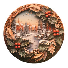 Load image into Gallery viewer, Christmas Signs Round Metal 20cm