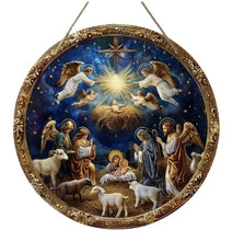 Load image into Gallery viewer, Christmas Signs Round Wooden 20cm