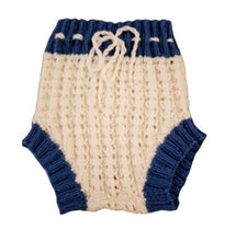 Load image into Gallery viewer, 0 to 3 months ~ Baby Boy Dark Blue and White Handmade Knitted Set (#17)