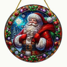 Load image into Gallery viewer, Christmas Stained-Glass Look Suncatchers Round 15cm