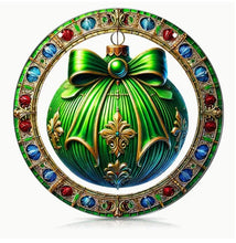 Load image into Gallery viewer, Christmas Stained-Glass Look Suncatchers Round 20cm