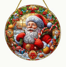Load image into Gallery viewer, Christmas Stained-Glass Look Suncatchers Round 15cm