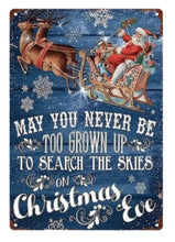 Load image into Gallery viewer, Christmas Signs Rectangle Metal 30cm