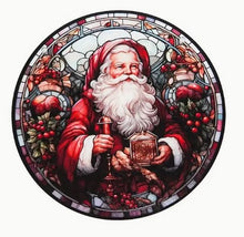 Load image into Gallery viewer, Christmas Stained-Glass Look Suncatchers Round 15cm