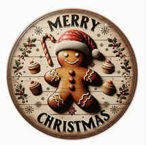 Load image into Gallery viewer, Christmas Signs Round Wooden 20cm