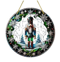 Load image into Gallery viewer, Christmas Stained-Glass Look Suncatchers Round 20cm