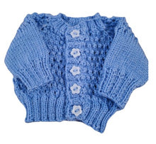 Load image into Gallery viewer, 0 to 3 months ~ Baby Boy Light Blue Handmade Knitted Set (#20)