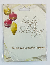 Load image into Gallery viewer, Christmas Cupcake Toppers - Set of 4