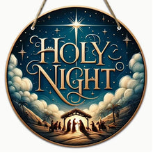 Load image into Gallery viewer, Christmas Signs Round Wooden 20cm