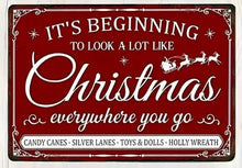 Load image into Gallery viewer, Christmas Signs Rectangle Metal 30cm