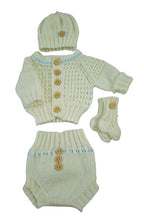 Load image into Gallery viewer, 0 to 3 months ~ Baby Boy Yellow Handmade Knitted Set (#21)