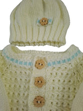 Load image into Gallery viewer, 0 to 3 months ~ Baby Boy Yellow Handmade Knitted Set (#21)
