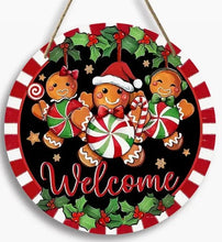 Load image into Gallery viewer, Christmas Signs Round Wooden 20cm