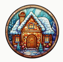 Load image into Gallery viewer, Christmas Stained-Glass Look Suncatchers Round 15cm
