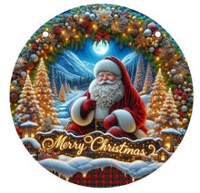 Load image into Gallery viewer, Christmas Signs Round Wooden 20cm