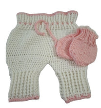 Load image into Gallery viewer, 0 to 3 months ~ Baby Girl Pink and White Handmade Crochet Set (#23)