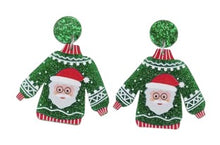 Load image into Gallery viewer, Christmas Earrings ~ Santa, Snowman, Gnomes & Elf Collection
