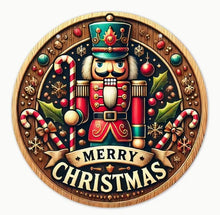 Load image into Gallery viewer, Christmas Signs Round Wooden 20cm