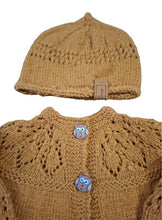Load image into Gallery viewer, 3 months up ~ Baby Girl Mustard Handmade Knitted Set (#25)