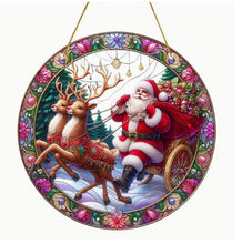 Load image into Gallery viewer, Christmas Stained-Glass Look Suncatchers Round 20cm