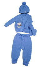 Load image into Gallery viewer, 6 months up ~ Baby Boy Light Blue Handmade Knitted Set (#28)