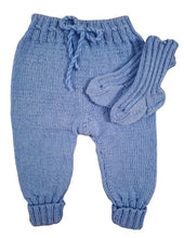 Load image into Gallery viewer, 6 months up ~ Baby Boy Light Blue Handmade Knitted Set (#28)