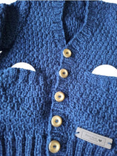 Load image into Gallery viewer, 12 to 18 months old ~ Boy's Dark Blue Handmade Knitted Set (#3)