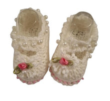 Load image into Gallery viewer, 12 month ups ~ Baby Girl Milky White Handmade Knitted Set (#32)