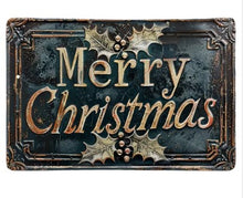 Load image into Gallery viewer, Christmas Signs Rectangle Metal 30cm