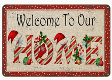Load image into Gallery viewer, Christmas Signs Rectangle Metal 30cm