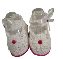 Load image into Gallery viewer, 1 year ~ Girl White Handmade Knitted Bolero Set (#36)