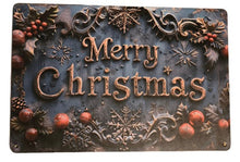 Load image into Gallery viewer, Christmas Signs Rectangle Metal 30cm