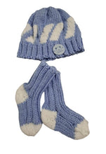 Load image into Gallery viewer, 6 months up ~ Baby Boy Light Blue with white Handmade Knitted Set (#39)