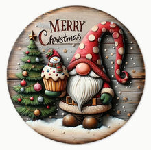 Load image into Gallery viewer, Christmas Signs Round Wooden 20cm