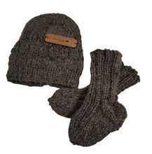 Load image into Gallery viewer, 6 to 9 months ~ Baby Boy Grey Handmade Knitted Set (#40)