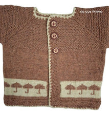 Load image into Gallery viewer, 6 months ~ Baby Boy Beige/Reddish Brown Handmade Knitted Set (#41)
