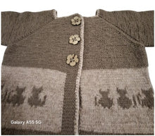 Load image into Gallery viewer, 6 months ~ Baby Girl Brown/Light Brown Handmade Knitted Set (#42)