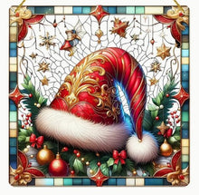 Load image into Gallery viewer, Christmas Stained-Glass Look Suncatchers Square 20cm