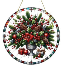 Load image into Gallery viewer, Christmas Stained-Glass Look Suncatchers Round 23cm