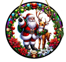 Load image into Gallery viewer, Christmas Stained-Glass Look Suncatchers Round 20cm