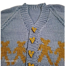 Load image into Gallery viewer, 12 months up ~ Baby Boy Light Blue Handmade Knitted Set (#55)