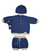 Load image into Gallery viewer, 12 months up ~ Baby Boy Blue Handmade Knitted Set (#56)