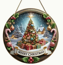 Load image into Gallery viewer, Christmas Signs Round Wooden 20cm