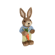 Load image into Gallery viewer, Standing Boy Bunny with Carrot Blue ~ 30cm High