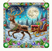 Load image into Gallery viewer, Christmas Stained-Glass Look Suncatchers Square 20cm